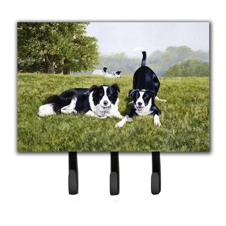 Carolines Treasures Carolines Treasures FRF0014TH68 Lets Play Border Collie Leash or Key Holder FRF0014TH68